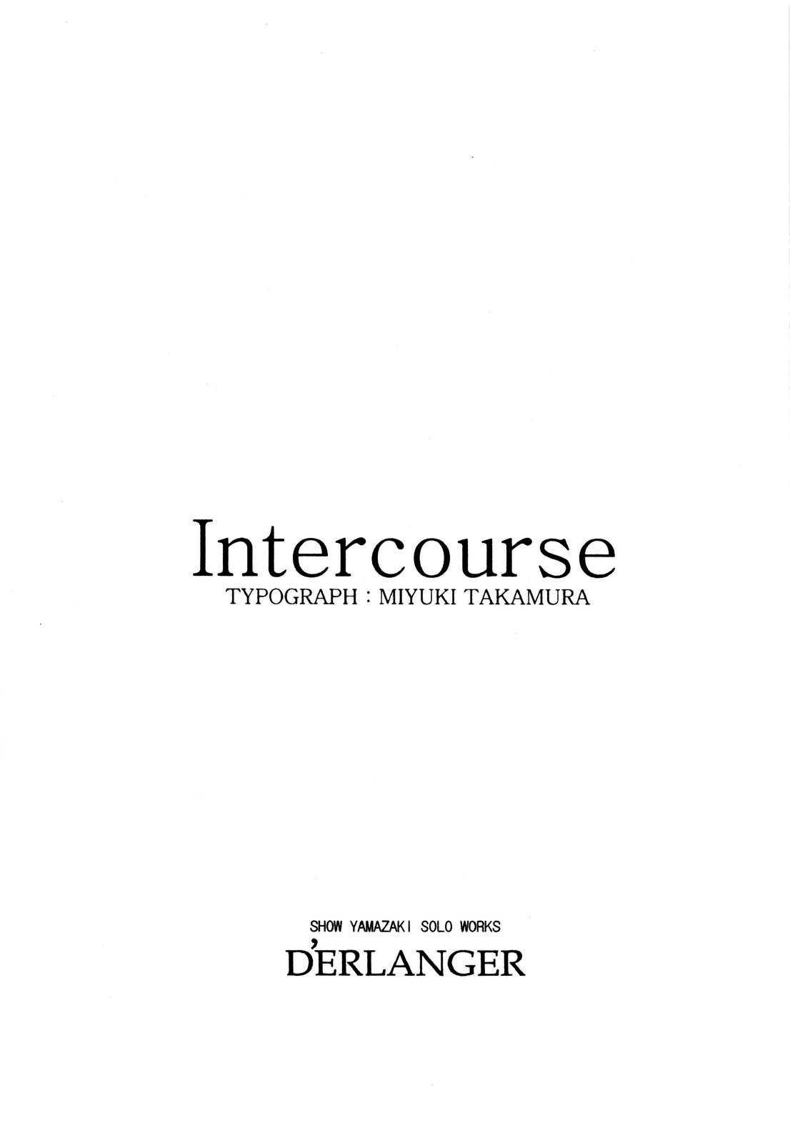 [D&#039;ERLANGER] Intercourse (Original) 