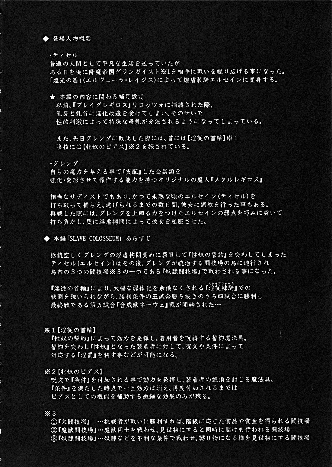 (C78) [FONETRASON (Ryutou)] Shield Knight Elsain Vol. 9 SLAVE COLOSSEUM [Korean] [Team Pure Abyss] (C78) [FONETRASON (竜湯)] 煌盾装騎エルセイン Vol.9 SLAVE COLOSSEUM [韓国翻訳]
